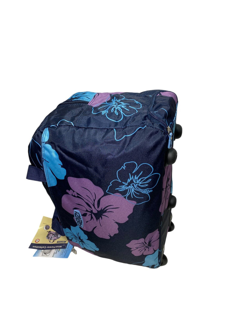 21" Wheeled Holdall Cabin Trolley Flower Sports Luggage Overnight Travel Bag 39L
