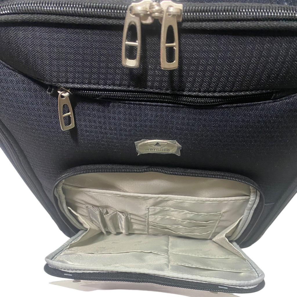 Aerolite Lightweight 2 Wheel Cabin Sized Hand Luggage Suitcase 55x 35.5 x 20 21"