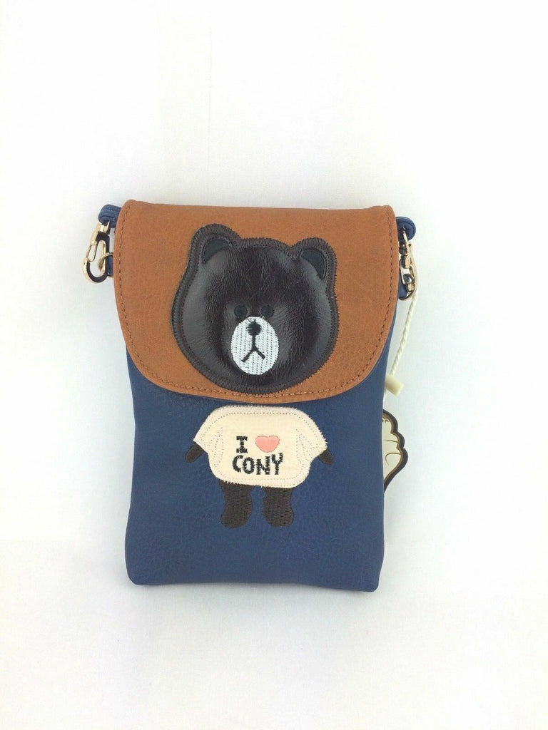 I Love Connie Bear Girls Ladies Shoulder Travel Bag Cross Body Small Purse New