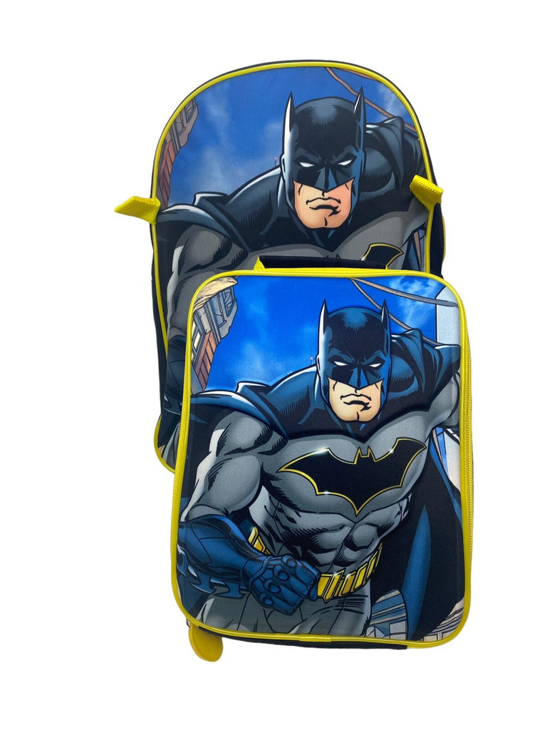Batman Backpack With Lunch Bag For Kids Matching 2 Piece School Bag Set