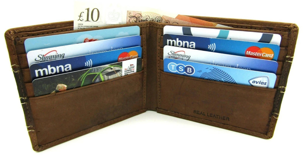 Lorenz Premium Quality Real Super Soft Hunter Leather Wallet Credit Card Holder