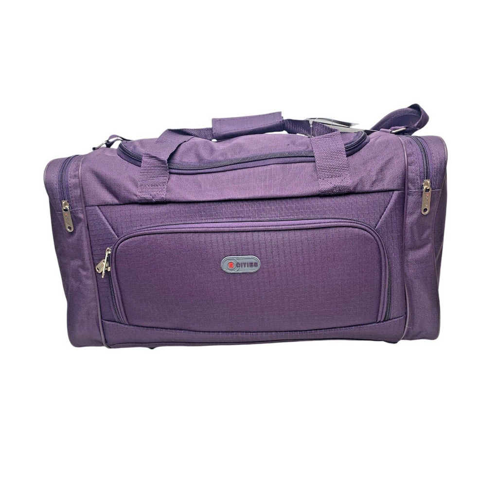 5 Cities 21" Cabin Bag Carry on Holdall Flight Gym Bag 32L  54x30x20cm Plum New