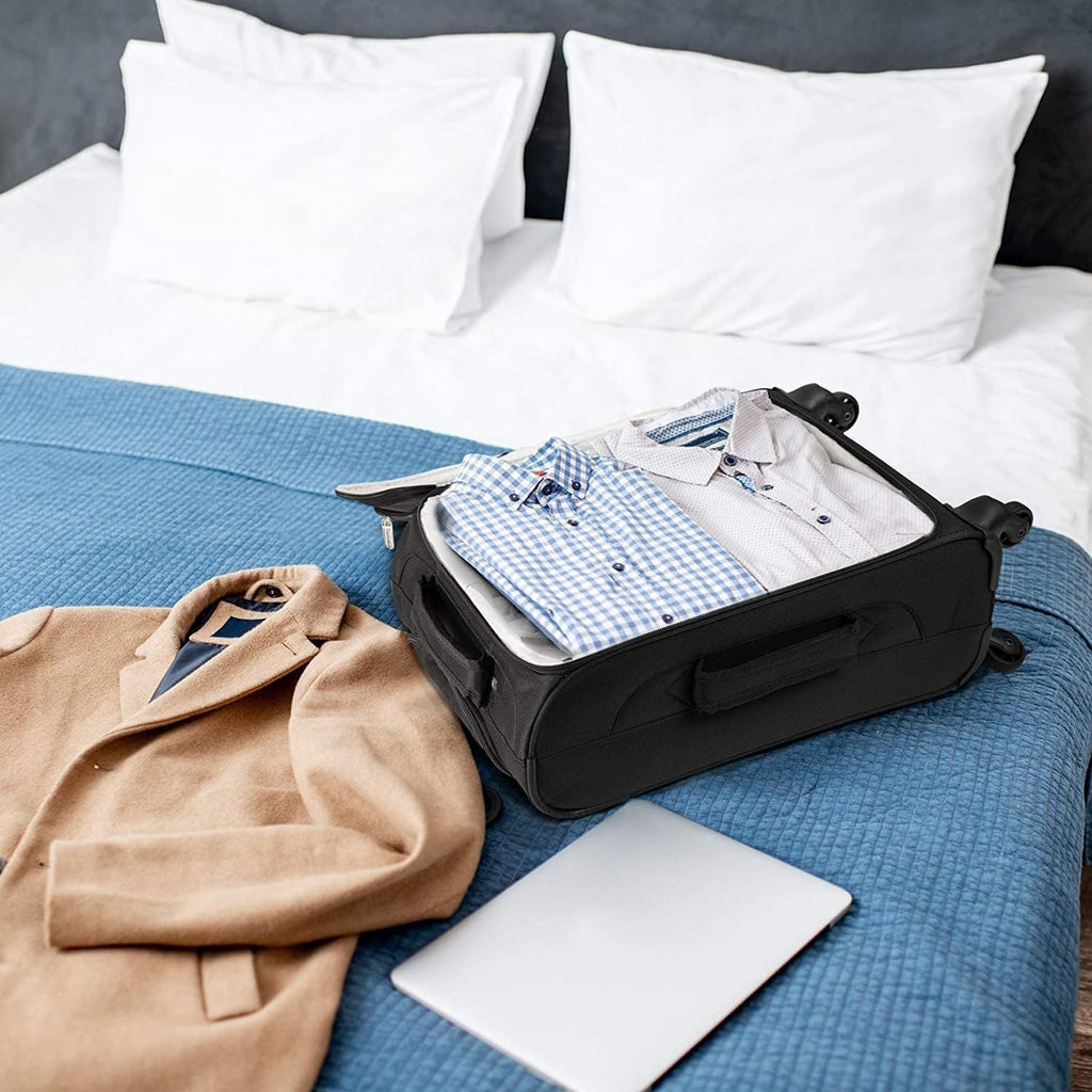 Aerolite 21" Lightweight 4 Wheel Carry On Hand Cabin Luggage Suitcase 33L Black