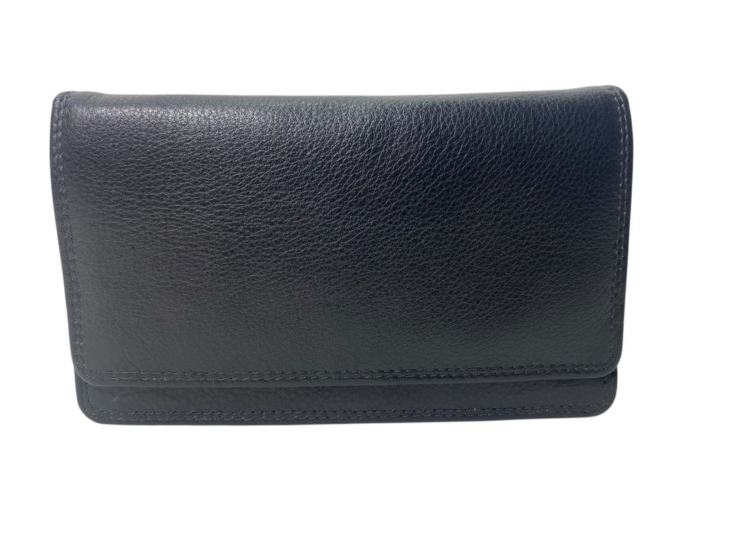 Ladies Real Leather Bifold Purse Credit Card Notes Coins With Multiple Sections