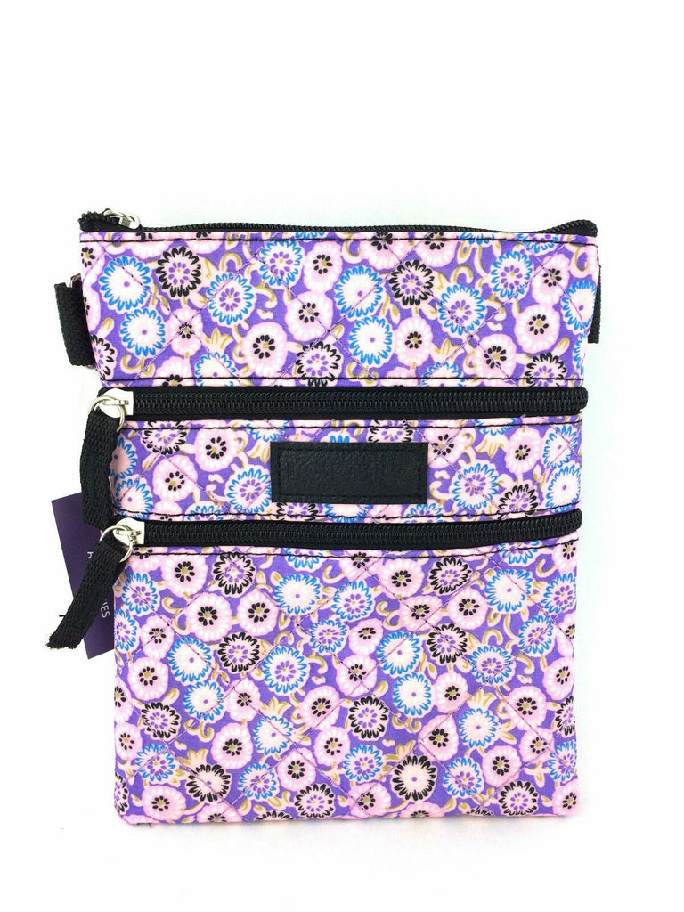 Lorenz Ladies Quilted Multicoloured Cross Body Travel Accessories Shoulder Bag