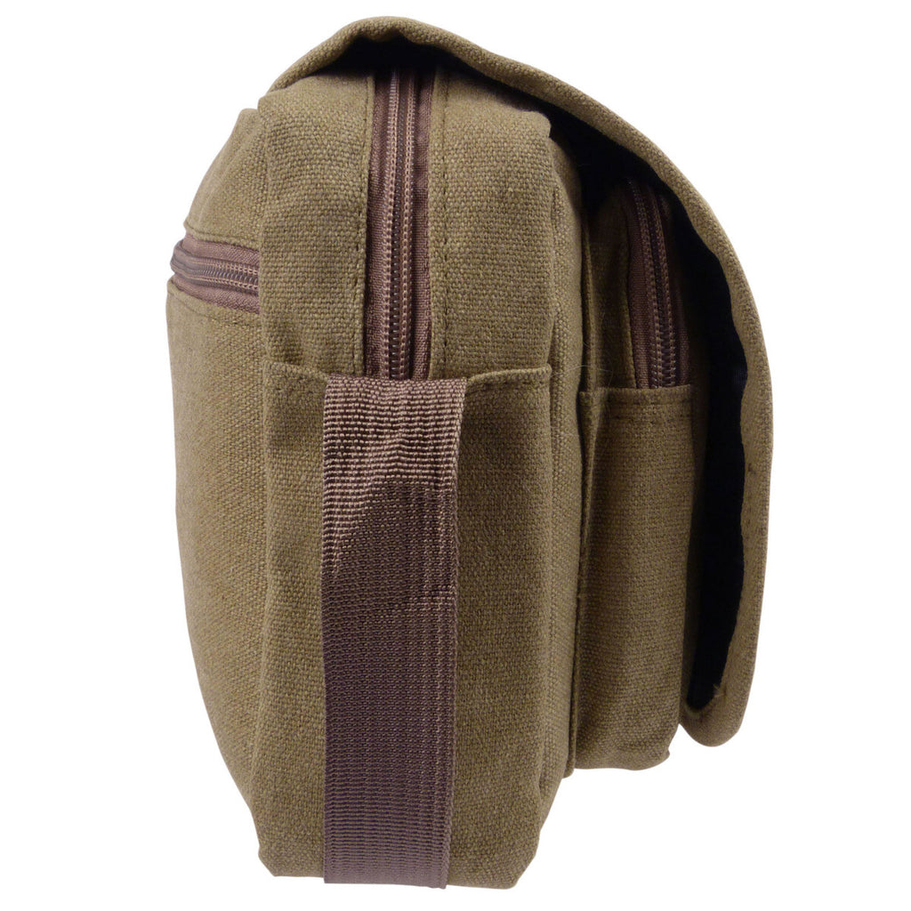 Lorenz Unisex Small Canvas Cross Body Travel Utility Bag Adjustable Strap