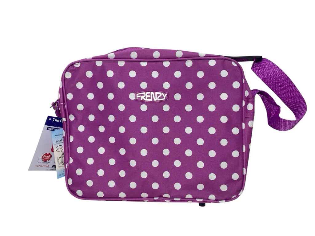 Frenzy Polka Dot Cabin Carry On Flight Hand Luggage Dispatch Shoulder Bag 