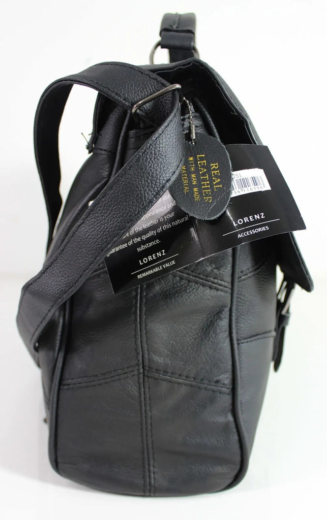 Lorenz Cowhide Genuine Real Leather Briefcase Satchel Shoulder Office Handbag