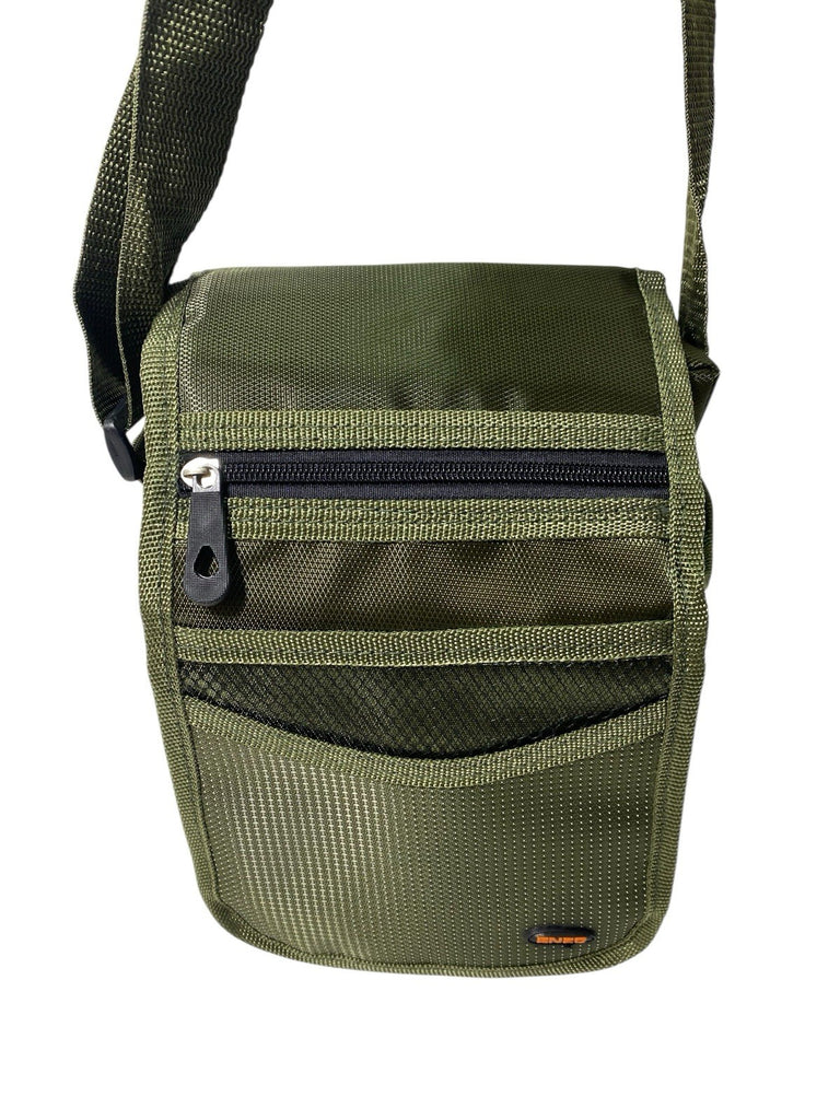 Enzo Unisex Travel Shoulder Bag Multiple Zipped Pockets & Adjustable Strap New