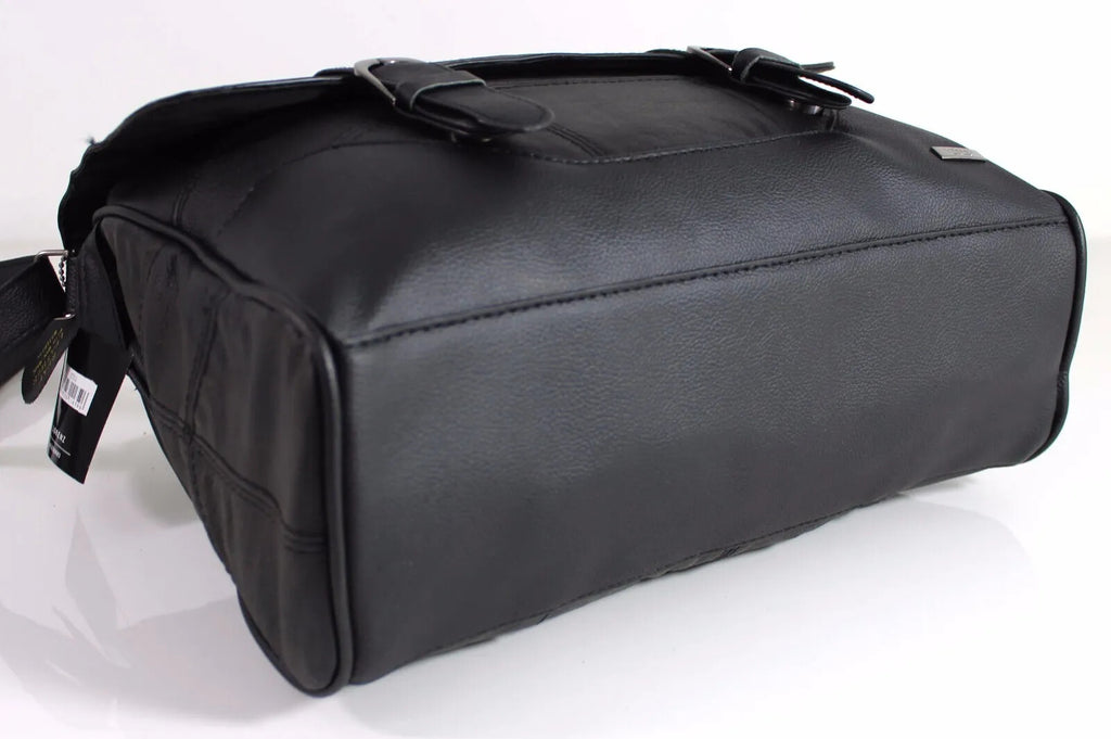 Lorenz Cowhide Genuine Real Leather Briefcase Satchel Shoulder Office Handbag