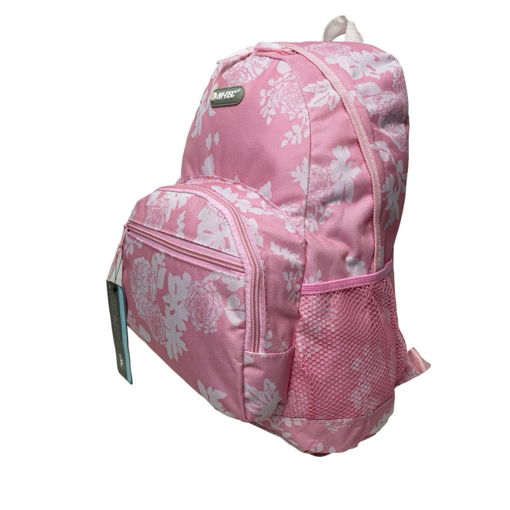 Hi Tec Ladies Flower Print Backpack Rucksack School Gym College Work Travel New