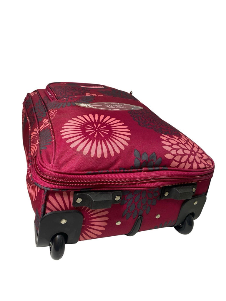 Frenzy 21" Lightweight 2 Wheel Carry On Hand Cabin Luggage Suitcase 36L Pink