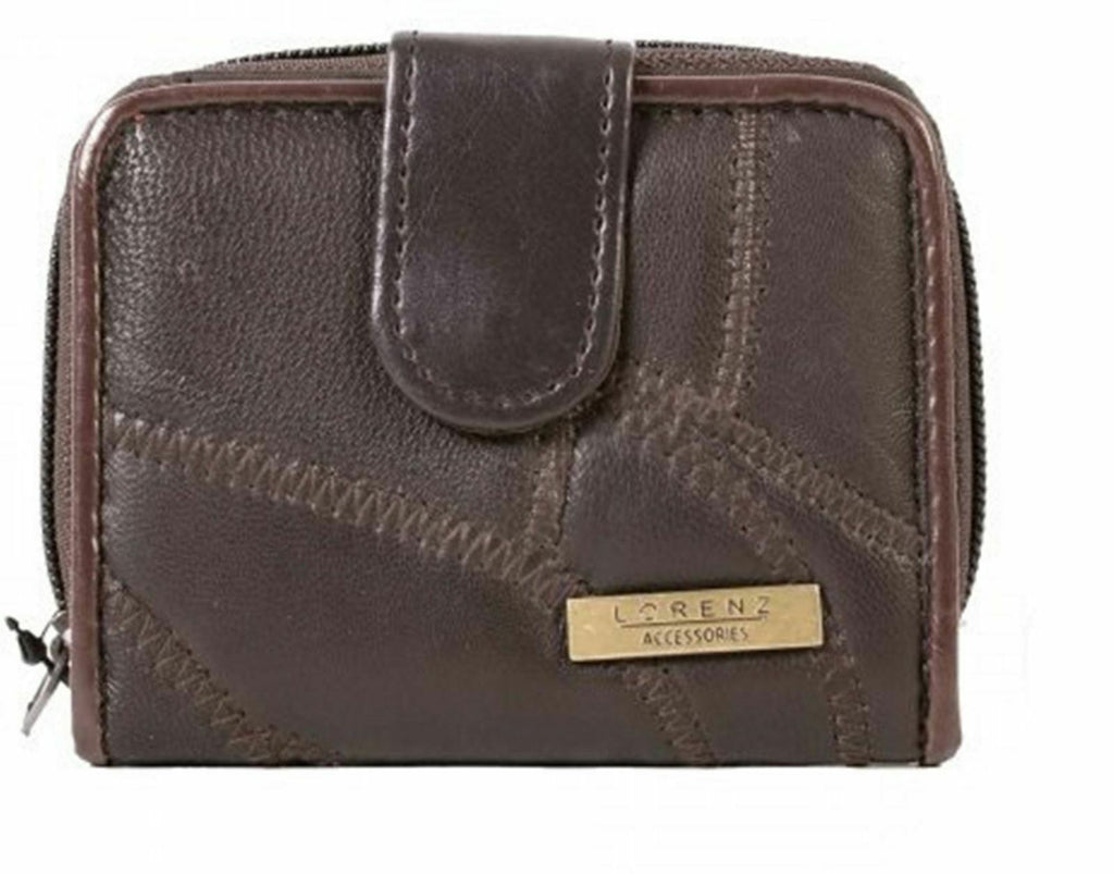 Lorenz Ladies Small Soft Leather Patchwork Credit Card Purse Wallet New