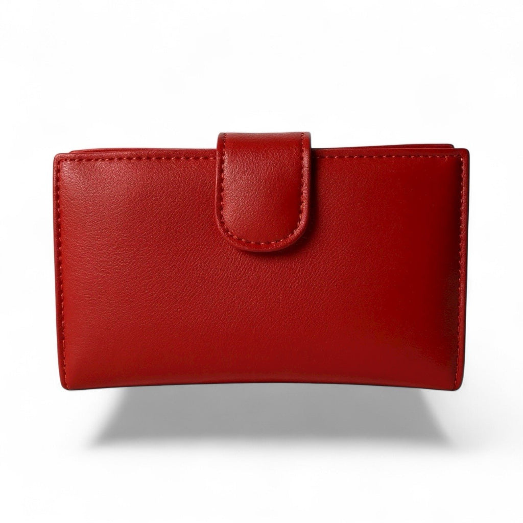 Fabretti Ladies Bifold Faux Leather Clip Top Coin Credit Card Notes Purse New