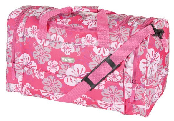 Hi Tec Ladies 22" Flower Holdall Gym PE Weekend Duffle Overnight Travel Bag New