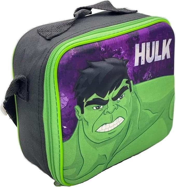 Hulk Avengers Marvel Kids Backpack with Insulated Cooler Lunch Bag Matching Set 