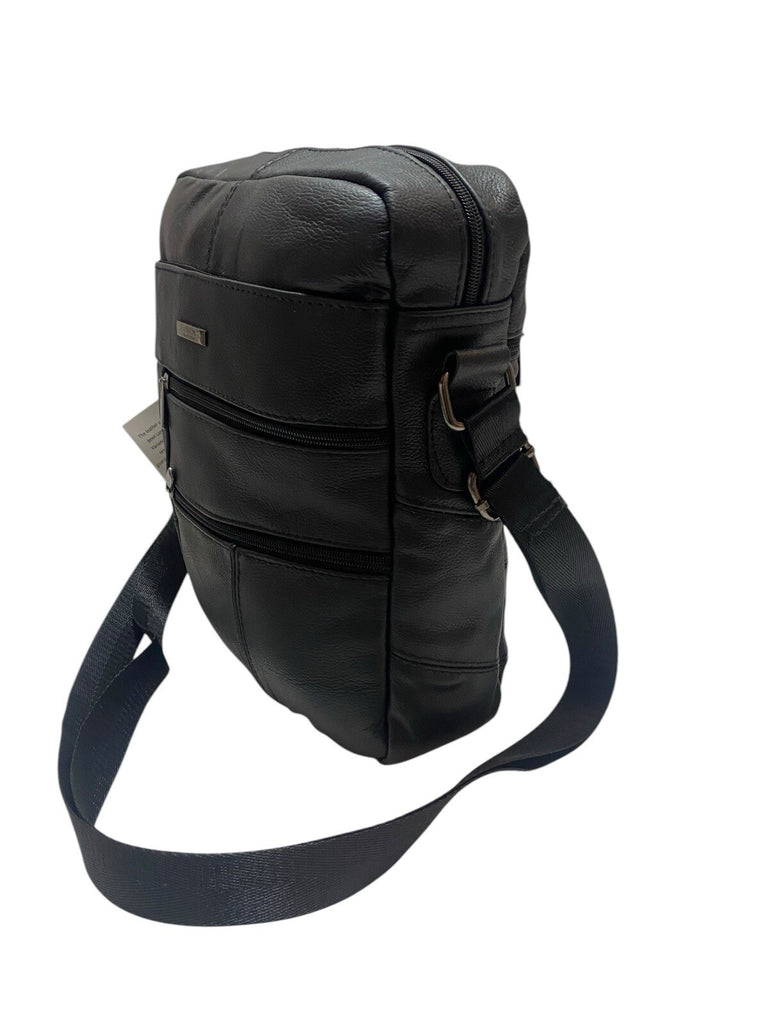 Lorenz Real Leather Unisex Casual Cross Body Bag Shoulder Bag Messenger Bag