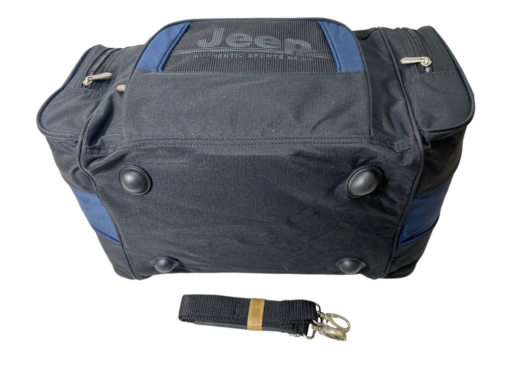 Jeep 24" Holdall Gym Sports Weekend Duffel Travel Bag Black / Navy  New