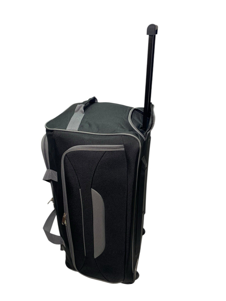 Unisex 25" 67L Wheeled Trolley Duffle Bag Suitcase Holdall Retractable Handle