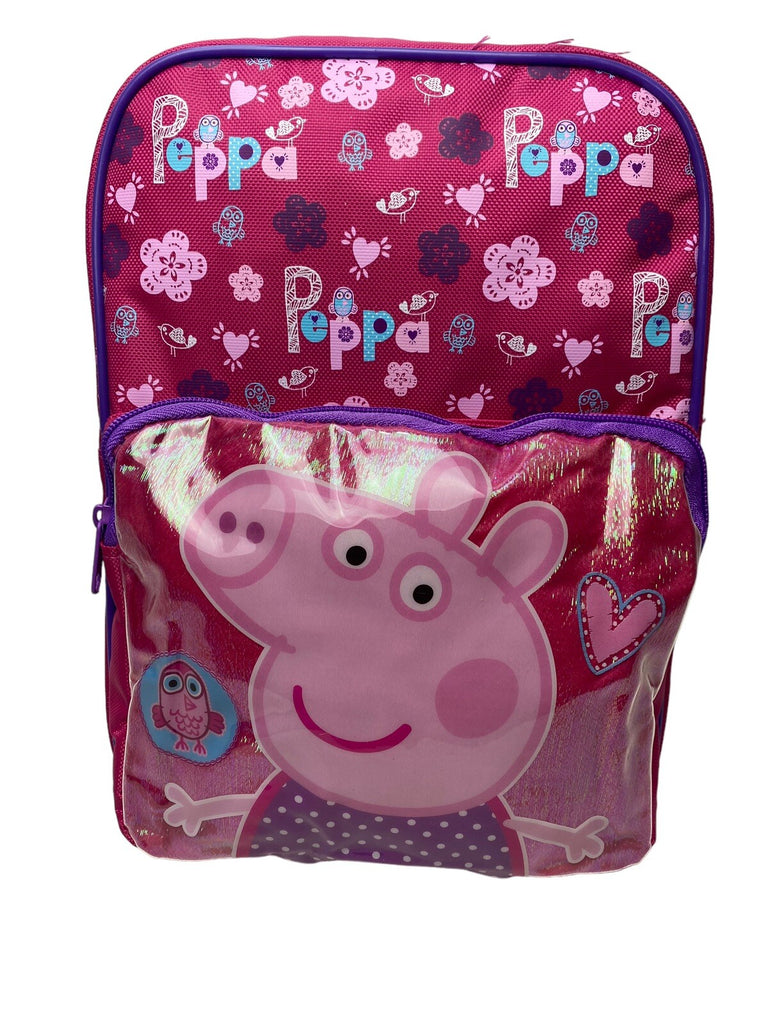 6 x Peppa Pig  Pink Glitter Front Pocket Backpack Job Lot Car Boot Market Resale