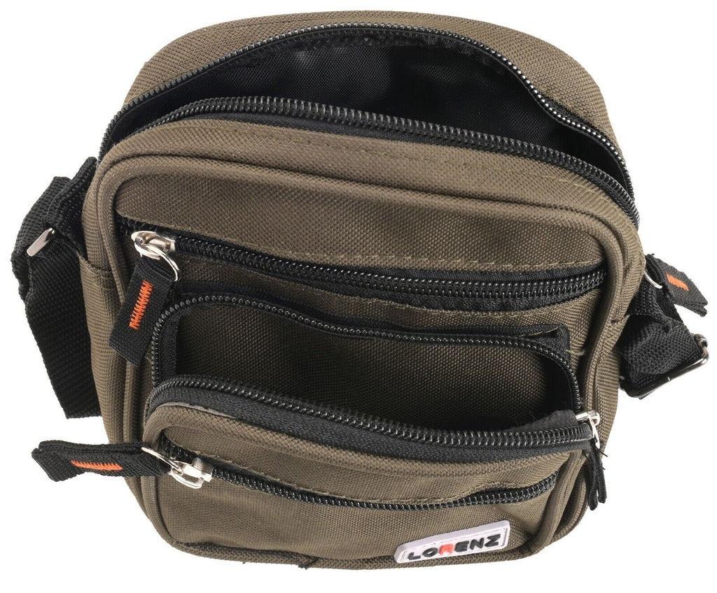 Lorenz Small Unisex Travel Bag Multiple Zipped Pockets & Adjustable Strap