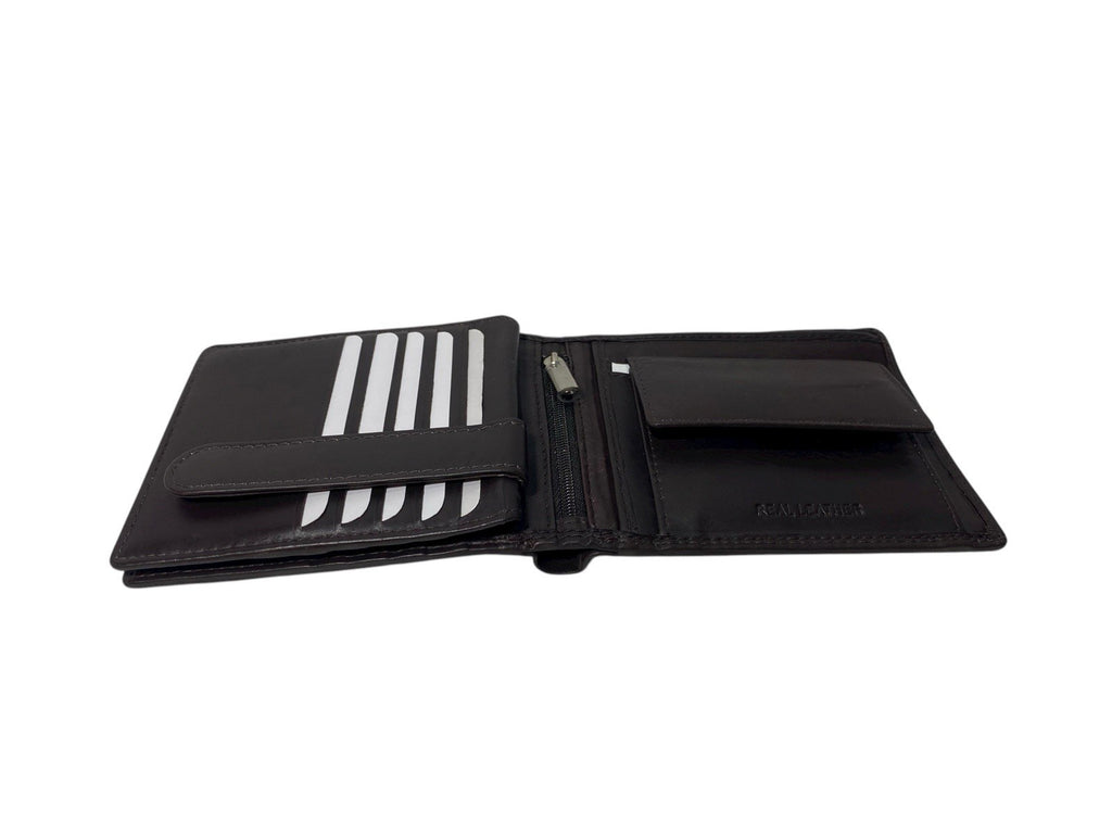 London Leather Goods Mens Gents Designer Luxury Soft Leather Bifold Wallet Gift