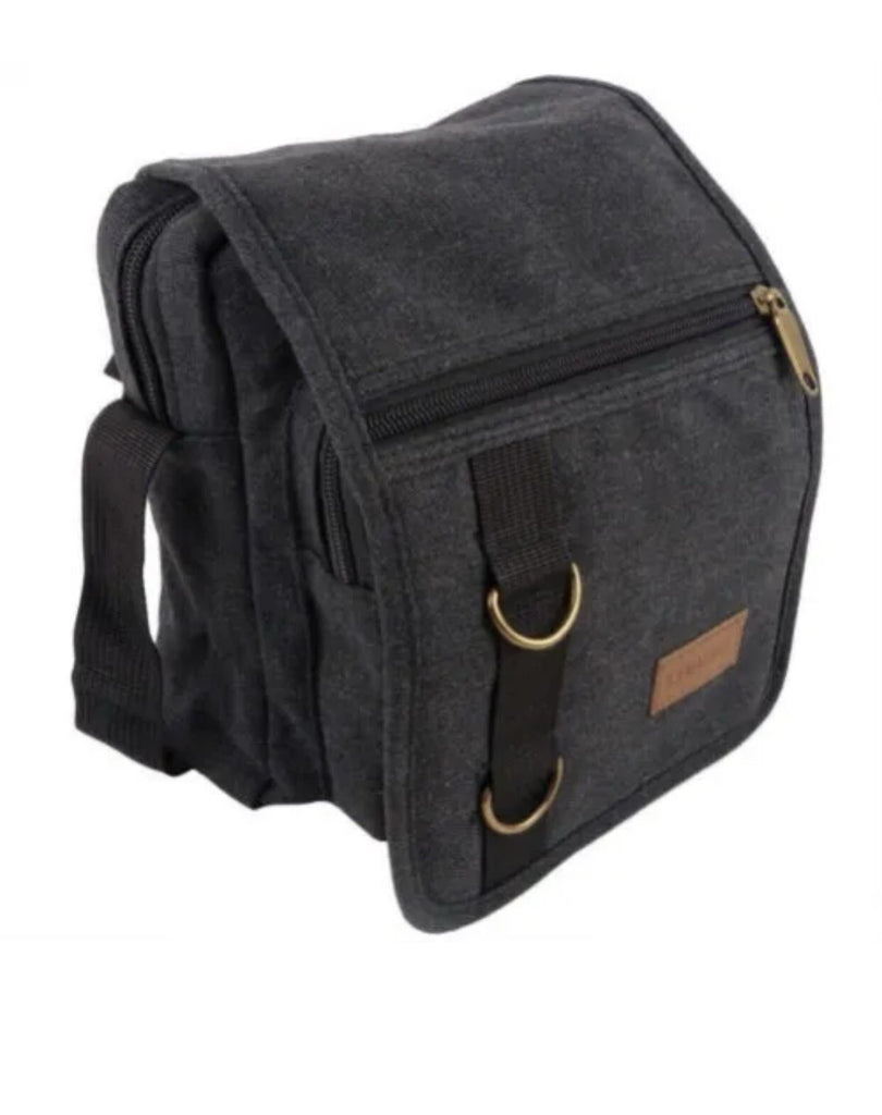 Lorenz Unisex Multi Purpose Small Canvas Cross Body Shoulder Travel Utility Bag