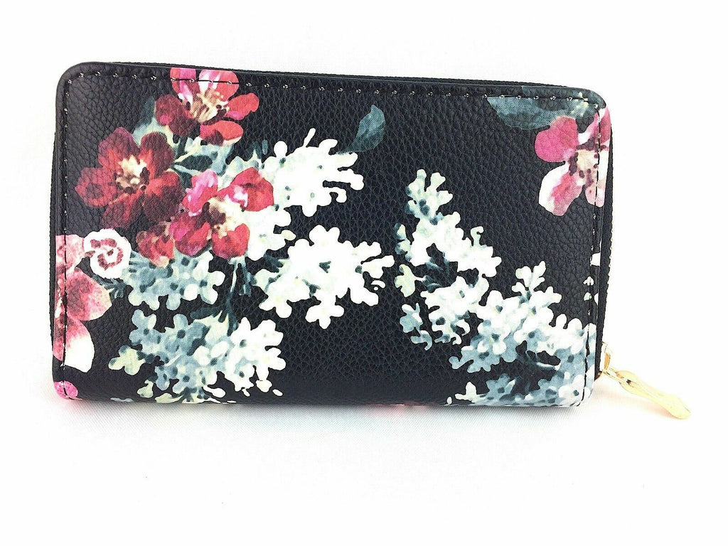 Ladies Floral Zip Fashion Clutch Coin Credit Card Purse Victoria & Albert Style