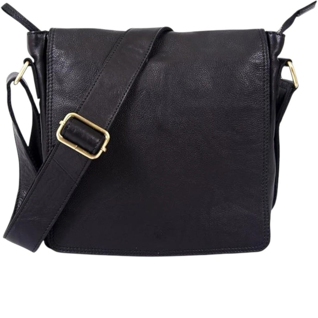 Soft Genuine Leather Unisex Satchel Cross Body Bag London Leather Goods New