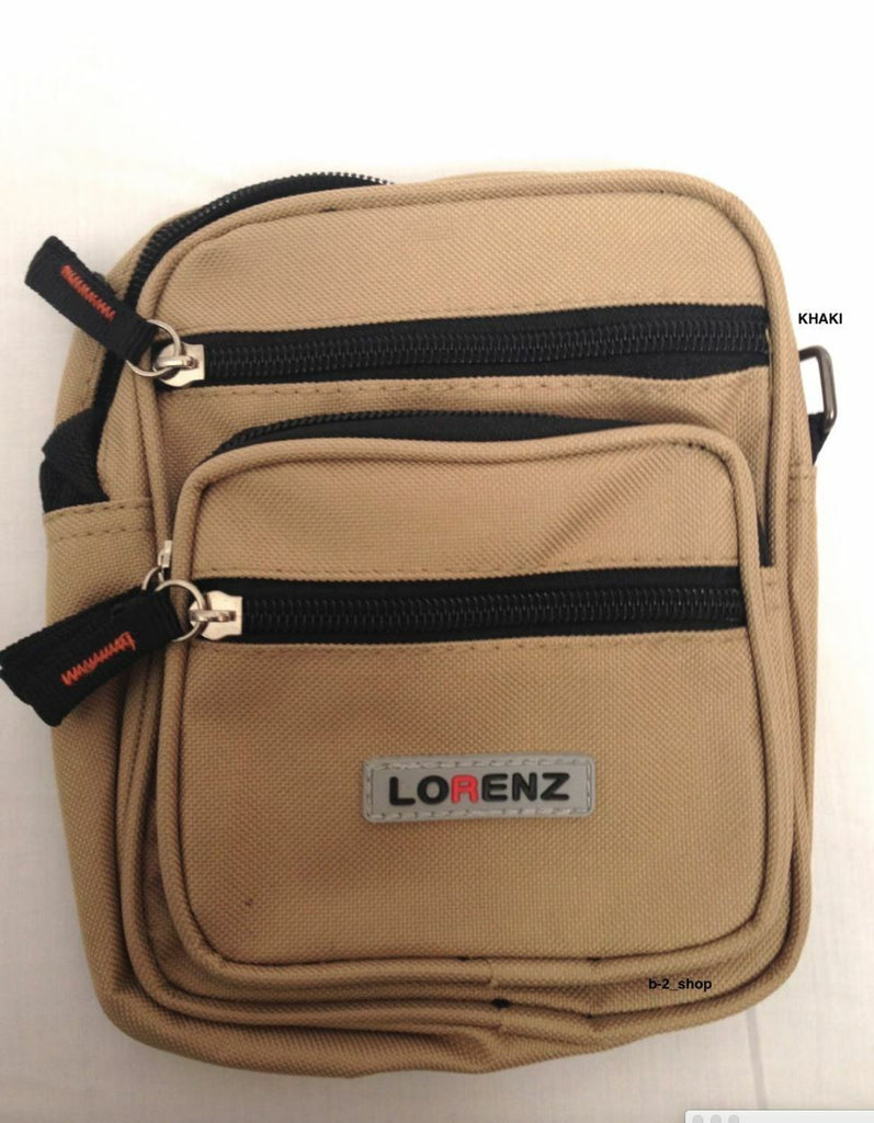 Lorenz Unisex Canvas Travel Bag Multiple Zipped Pockets & Adjustable Strap