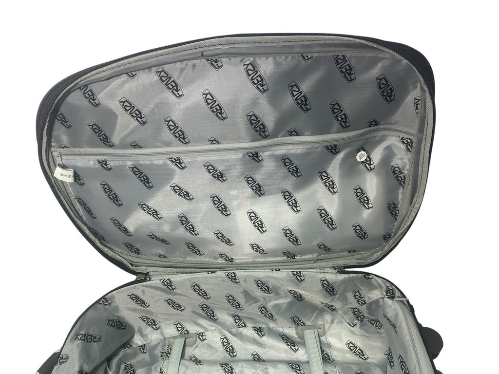 Frenzy Polka Dot 3 Piece Suitcase Set Wheeled Bag  21" 26" 29"  Black 2 Wheeled