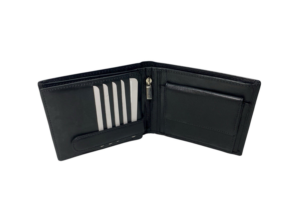 London Leather Goods Mens Gents Designer Luxury Soft Leather Bifold Wallet Gift