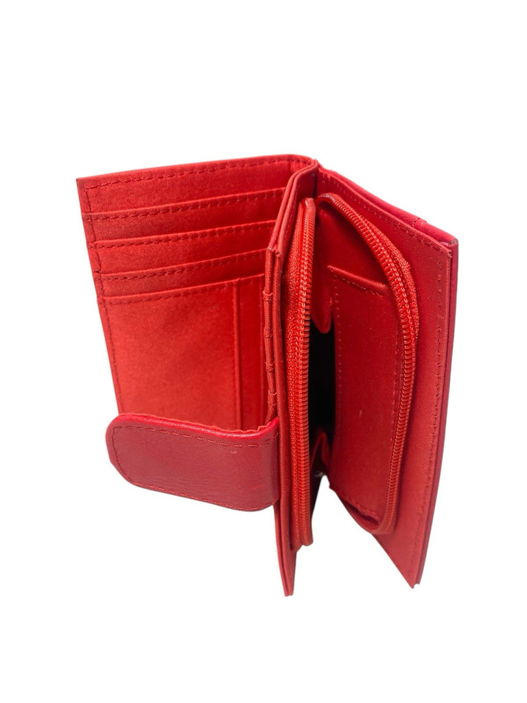 Ladies Bifold Faux Leather Zip Around Coin Notes Credit Card Purse New