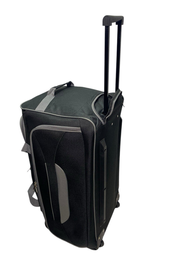 Unisex 27" 83L Wheeled Trolley Duffle Bag Suitcase Holdall Retractable Handle