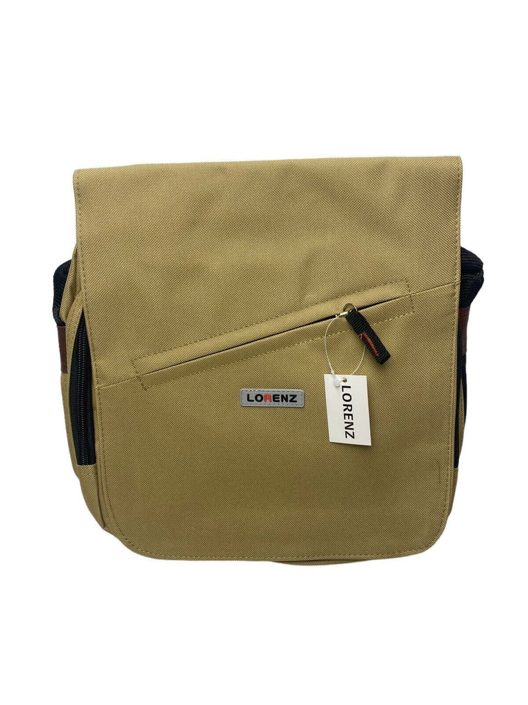 Lorenz Unisex Canvas Cross Body Travel Multi Zip Utility Bag Adjustable Strap