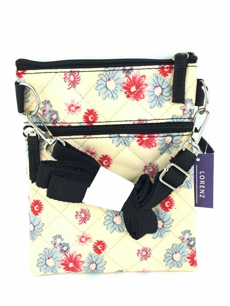 Lorenz Ladies Quilted Multicoloured Cross Body Travel Accessories Shoulder Bag