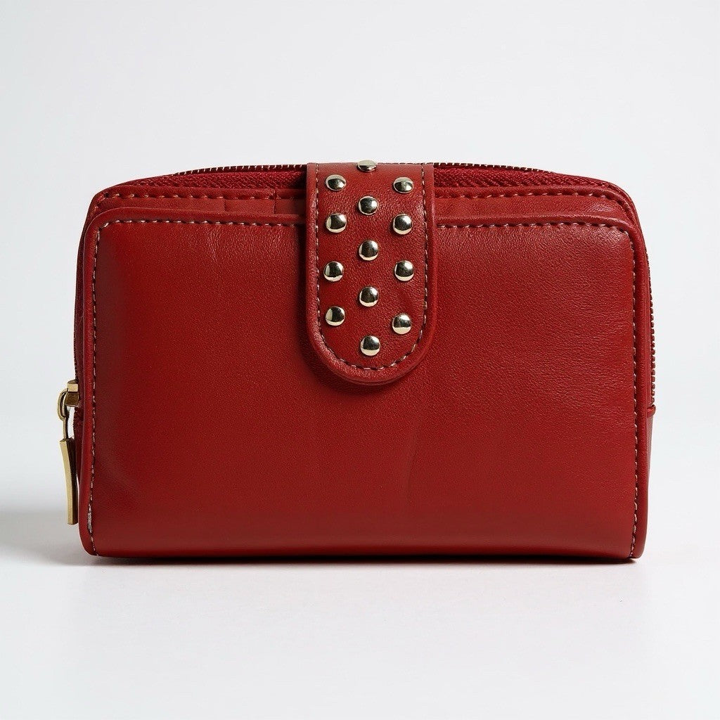 Fabretti Ladies Bifold Faux Leather Zip Around Coin Credit Card Notes Purse New