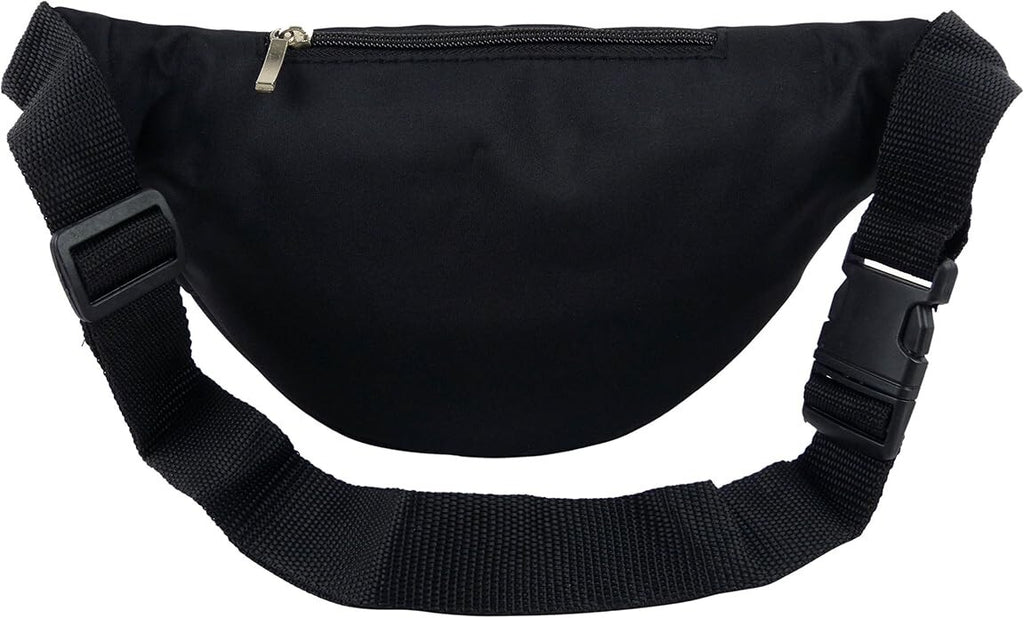 Unisex Black Bum Bag Waist Fanny Pack Travel Hip Adjustable Belt Bag Purse Pouch