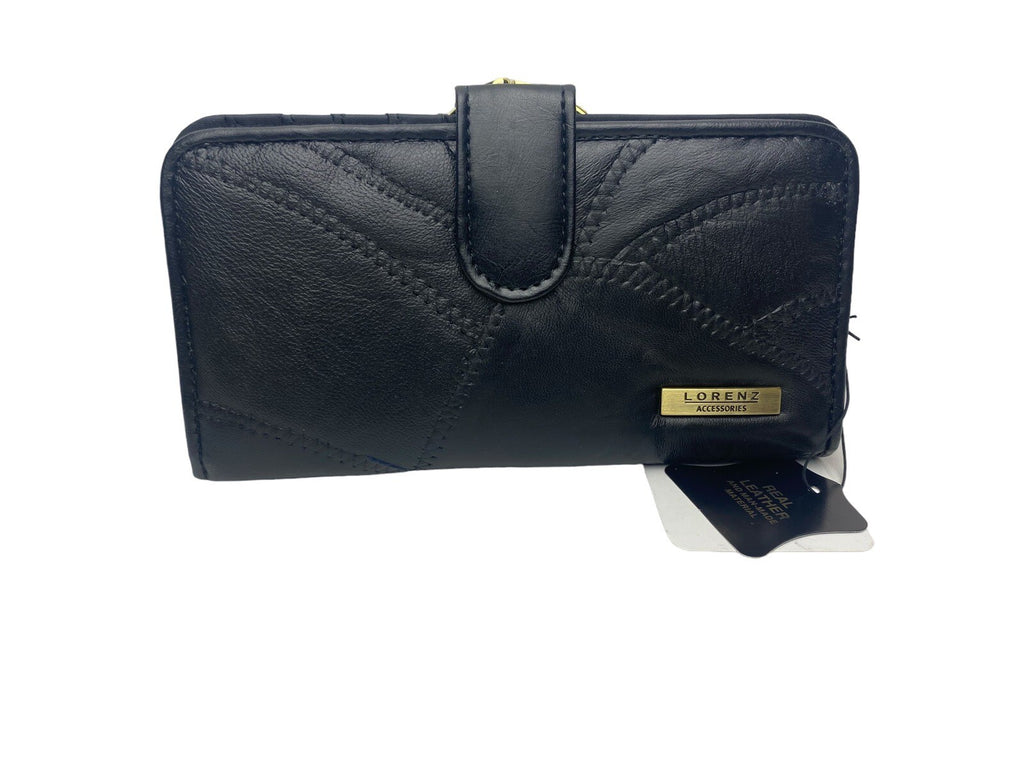 Lorenz Soft Leather Patchwork Ladies Purse Credit Cards Coin Slots Framed