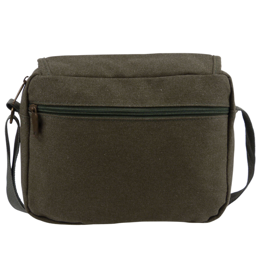 Lorenz Unisex Small Canvas Cross Body Travel Utility Bag Adjustable Strap