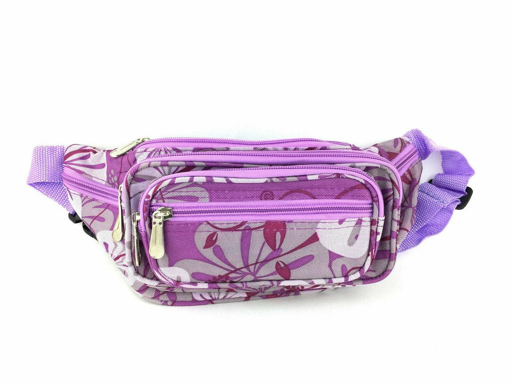 Lorenz Polyester Floral Money Belt Waist Pouch Fanny Pack Hip Bag Travel Holiday