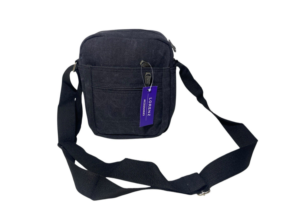 Lorenz Unisex Multi Purpose Small Canvas Cross Body Shoulder Travel Utility Bag