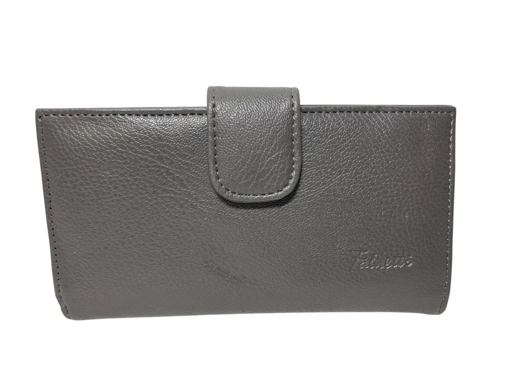Fabretti Ladies Bifold Faux Leather Clip Top Coin Credit Card Notes Purse New
