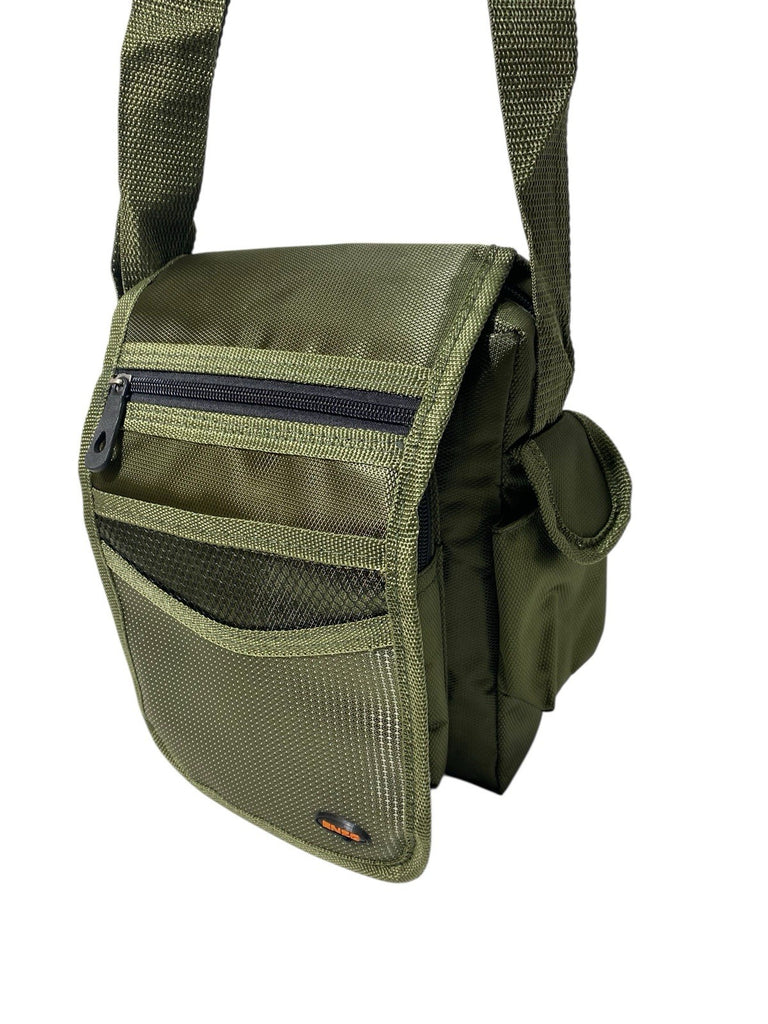 Enzo Unisex Travel Shoulder Bag Multiple Zipped Pockets & Adjustable Strap New