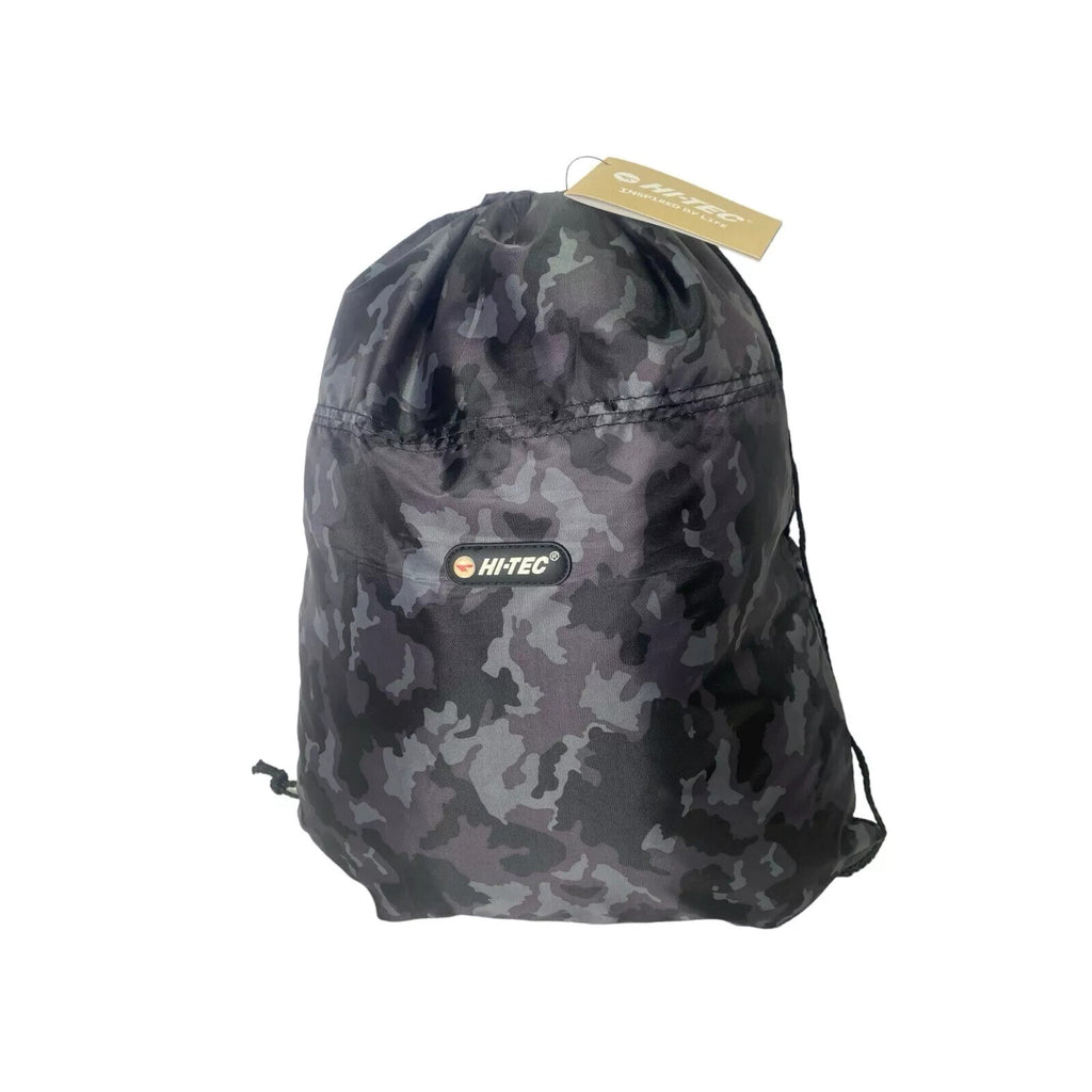 Mens Boys Hi-Tec Camouflage Cammo Army Fitness Sports Drawstring PE Trainer Bag