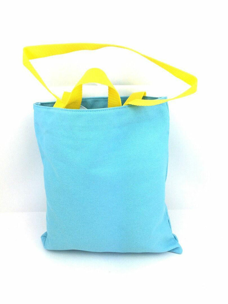 Little Princess Girls Kids Blue Shopper Beach Tote Shopping Canvas Book Bag New