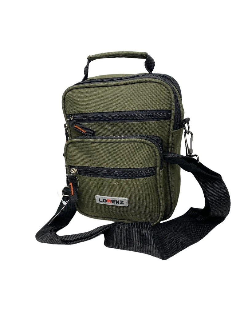 Lorenz Unisex Canvas Travel Bag Multiple Zipped Pockets & Adjustable Strap