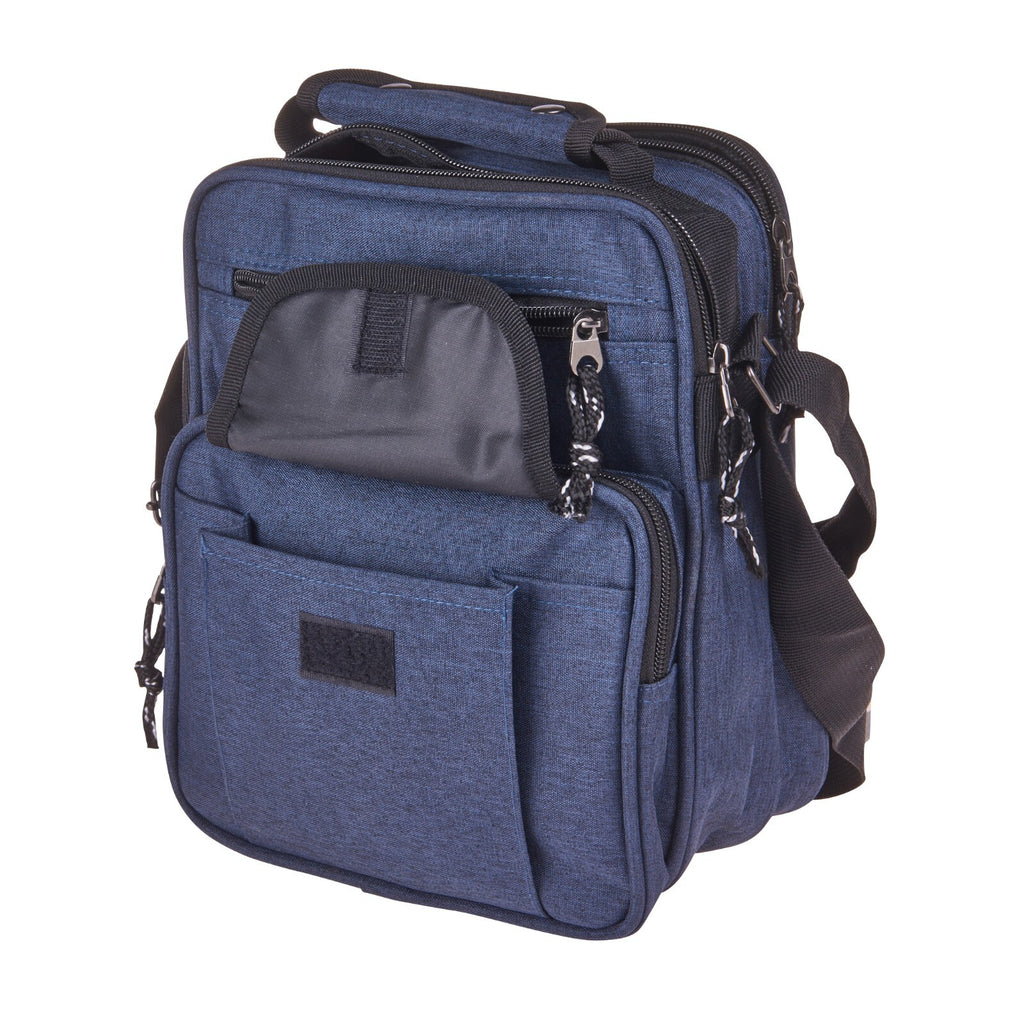 Lorenz Large Unisex Canvas Travel Bag Multiple Zipped Pockets & Adjustable Strap