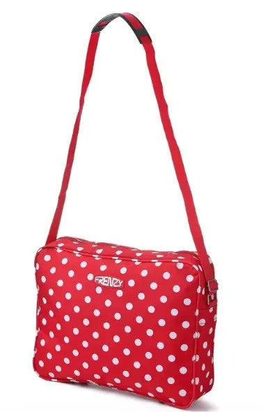6 x Frenzy Polka Dot Cabin Flight Shoulder Bag Job Lot Car Boot Wholesale Resale
