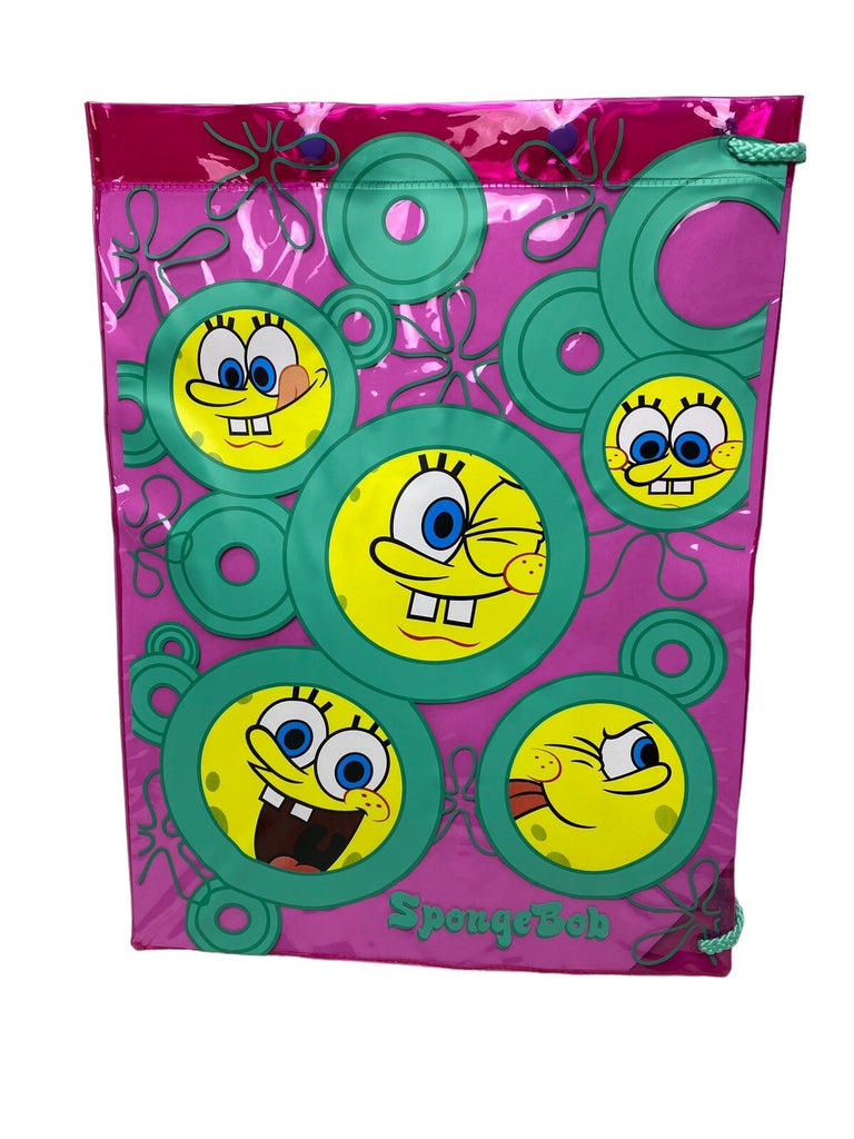 12 x Spongebob Squarepants PVC Drawstring Swim Bag Job Lot Car Boot Market New
